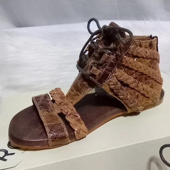 NWT Roan By Bed Stu Women's Sz.5W Leather Poppy Gladiator Sandals (X9 CRATE) - Picture 2 of 11